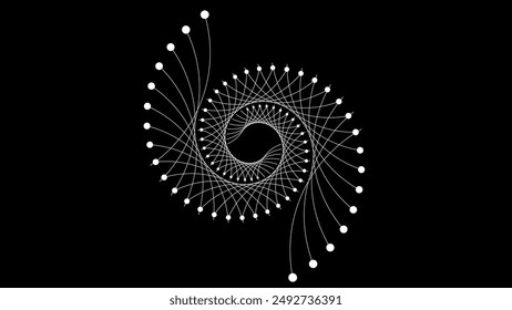 Onda de sonido en espiral. Ecualizador línea rítmica dinámica abstracta Vector fondo