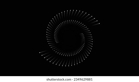 Spiral sound wave rhythm abstract dynamic lines vector background