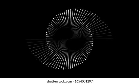 Spiralna fala dźwiękowa linia rytm dynamiczne abstrakcyjne tło wektorowe