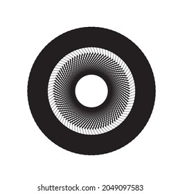 Spiral sound wave rhythm line dynamic abstract vector background