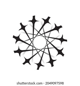 Spiral sound wave rhythm line dynamic abstract vector background