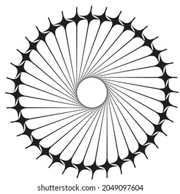 Spiral sound wave rhythm line dynamic abstract vector background