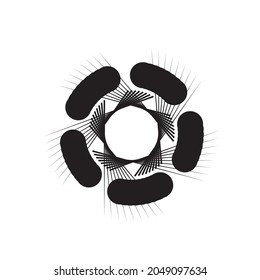 Spiral sound wave rhythm line dynamic abstract vector background