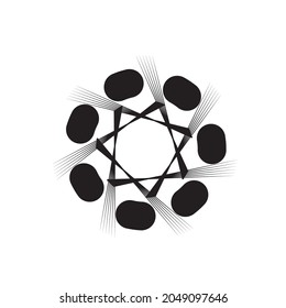 Spiral sound wave rhythm line dynamic abstract vector background