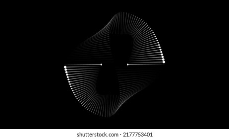 Spiral sound wave rhythm line dynamic abstract vector background