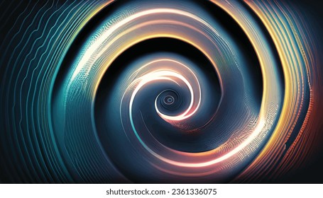 Spiral sound wave rhythm line dynamic abstract vector background, Vector 