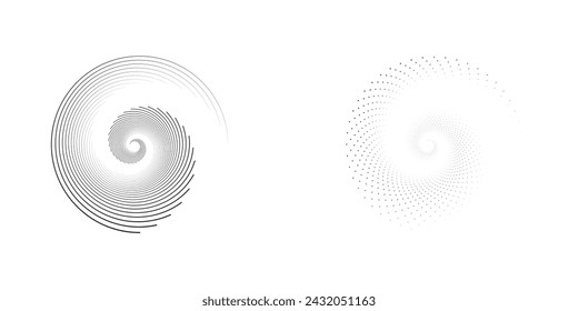 Spiral sound wave rhythm line dynamic abstract vector background