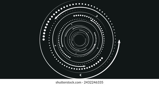 Spiral sound wave rhythm line dynamic abstract vector background