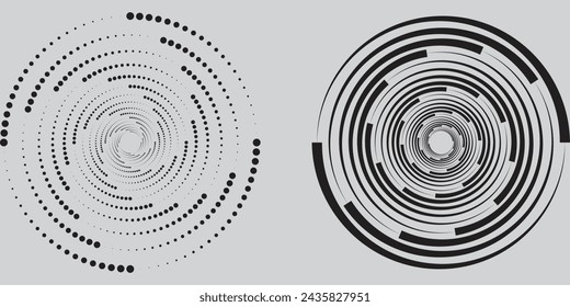 Spiral sound wave rhythm line dynamic abstract vector background