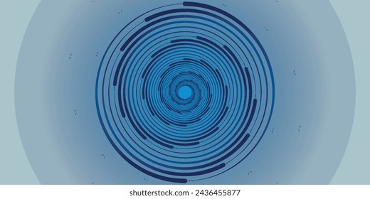 Spiral sound wave rhythm line dynamic abstract vector background