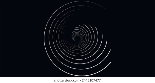 Spiral sound wave rhythm line dynamic abstract vector background