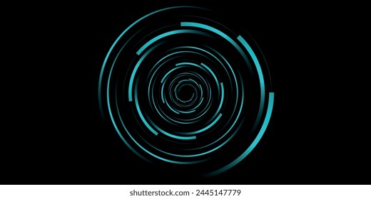 Spiral sound wave rhythm line dynamic abstract vector background