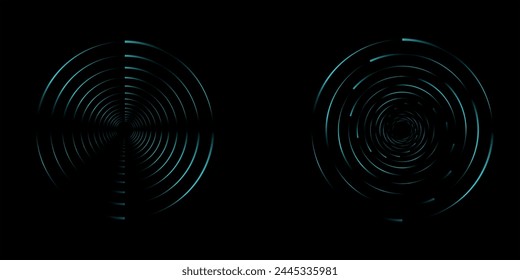 Spiral sound wave rhythm line dynamic abstract vector background