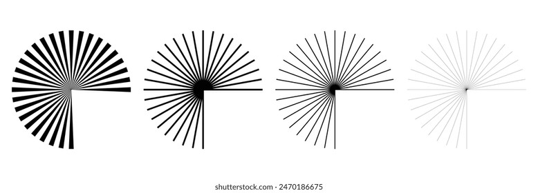 Spirale Schallwellen-Rhythmuslinie dynamisch abstrakt. Kreisförmige Spiralschallwellen-Rhythmus aus Linien. VEKTORGRAFIK . Kreislinien