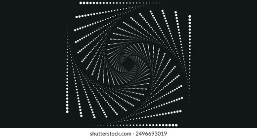 Spiral sound wave rhythm line dynamic abstract vector background	