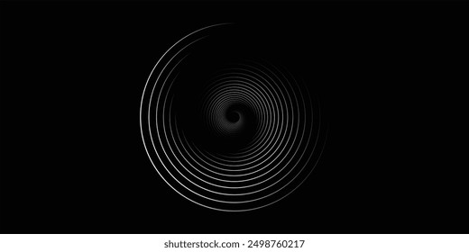 Spiral sound wave rhythm line dynamic abstract vector background modern spiral