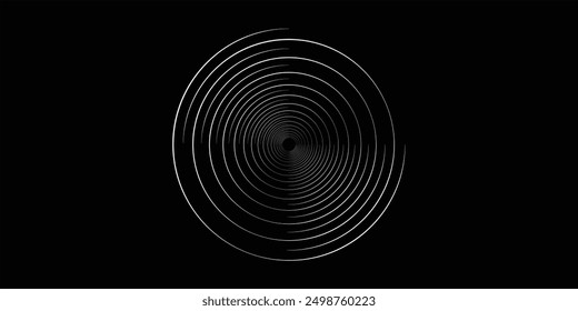 Spiral sound wave rhythm line dynamic abstract vector background line modern