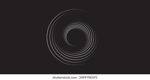 Spiral sound wave rhythm line dynamic abstract vector background