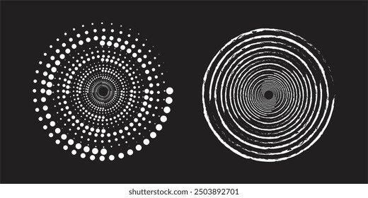Spiral sound wave rhythm line dynamic abstract vector background