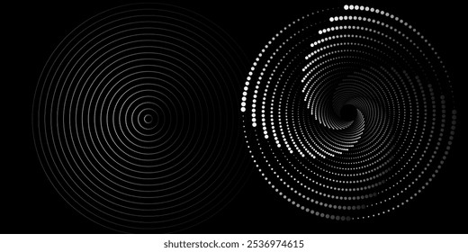 Espiral onda som ritmo linha dinâmica abstrata vetor fundo