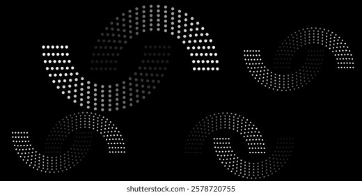 Spiral sound wave rhythm line dynamic abstract vector background