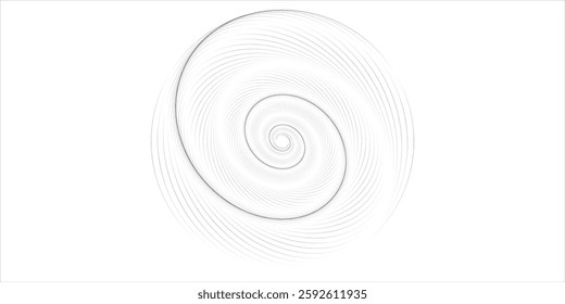 Spiral sound wave rhythm line dynamic abstract vector background modern spiral