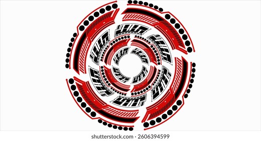 Spiral sound wave rhythm line dynamic abstract vector background	
