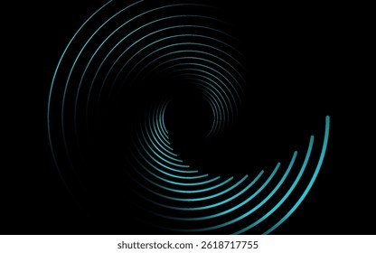 Spiral sound wave rhythm line dynamic abstract vector background	
