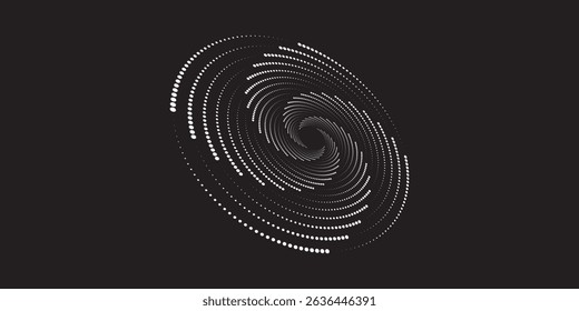 Spiral sound wave rhythm line dynamic abstract vector background