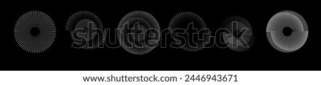 Spiral sound wave rhythm line dynamic abstract. Circular spiral sound wave rhythm from lines. Vector