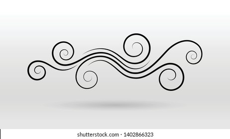 Spiral sound wave rhythm wind concept