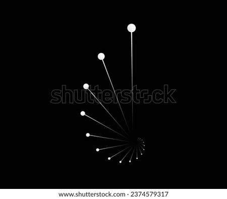 Spiral sound waves rhythm dynamic lines abstract vector modern background