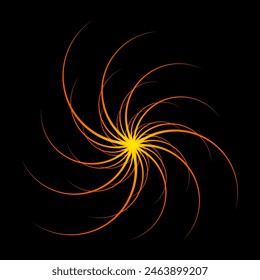 Spiral sound waves rhythm lines and circles abstract vector background	