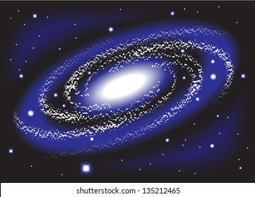 Spiral space interstellar illustration of a distant galaxy