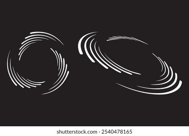 Líneas de velocidad en espiral como fondo de Vector abstracto dinámico o logotipo o icono. Eps 10