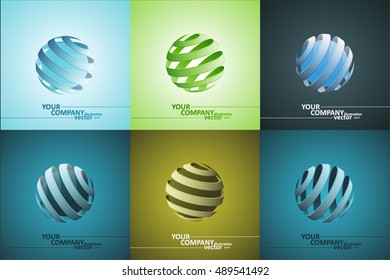 Esfera Espiral Líneas Abstractas Ilustración, Concepto Gráfico Para Su Diseño.
