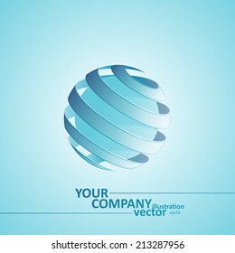 Spiral Sphere Abstract Lines, Vector Illustration eps10, Graphic Concept  For Your Design.