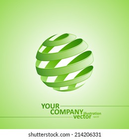Spiral Sphere Abstract Lines, Vector Illustration eps10, Graphic Concept  For Your Design.