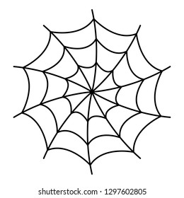 Ícone de teia de aranha em espiral. Contorno espiral ícone de vetor de teia de aranha para web design isolado no fundo branco