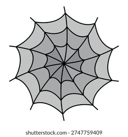 Spiral spider web icon. Outline spiral spider web vector icon color flat isolated