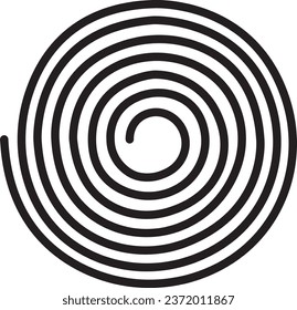 Spiral, spire vector images, editable size and color, with transparent eps formats. Vector Illustration.