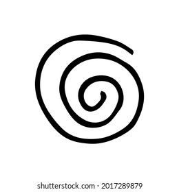 Spiral spring. Hand drawn in doodle style spiral illustration vector. Flexible coils, wire springs and metal coil spirals silhouette. Isolated.