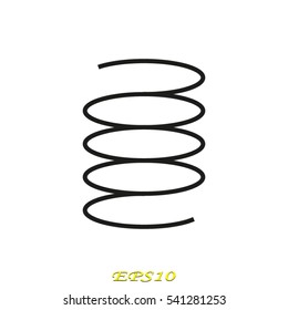spiral spring, icon, vector illustration EPS 10