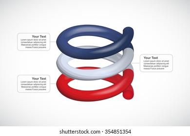 Spiral spring Infographics template - Vector illustration