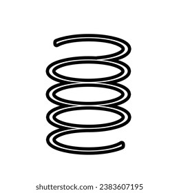 Spiral, spring line icon isolated on white background. Vector illustration.