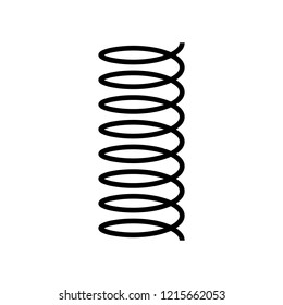 Spiral spring vector icon. flexible symbol