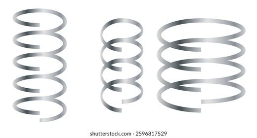 Spiral spring vector logo icon of swirl line or curved wire cord pattern. Induction cooker icon