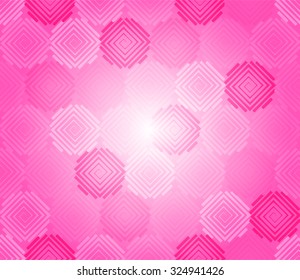 Spiral square patterns, Pink design