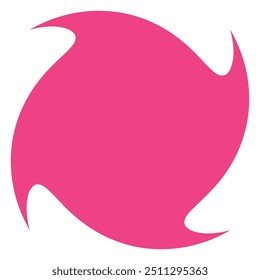 Quadro de cor rosa quadrado espiral isolado no fundo branco