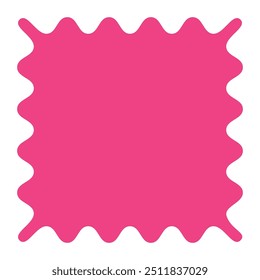 Spiral square pink color frame isolated on white background